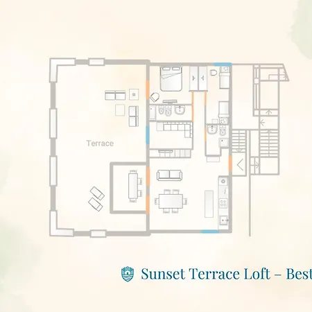 Daire Sunset Terrace Loft - View On By Rent Brunate