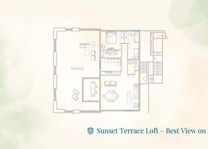 Lejlighed Sunset Terrace Loft - View On By Rent Brunate